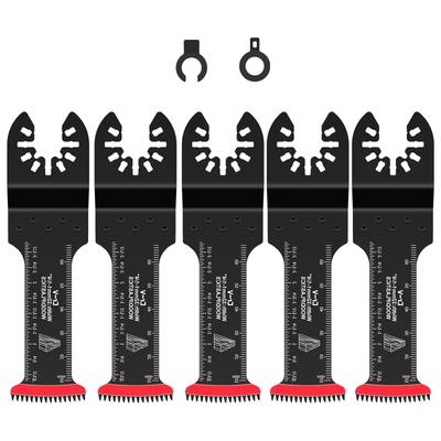 Tooth Oscillating Saw Blades Set Arc Edge Multi Tool Blades for Metal Wood Plastic Quick Release Long Reach Multi Tool Blades