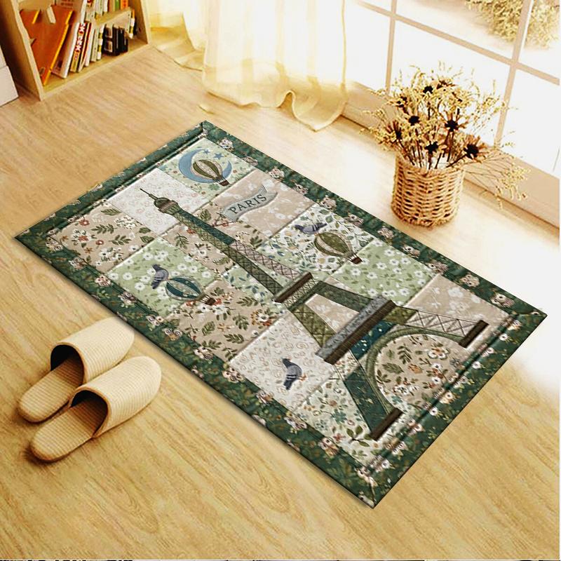 2025 New Paris Eiffel Tower Carpet Rug for Living Room Bedroom Home Sofa Decoration,Kids play Non-slip Floor Mat91