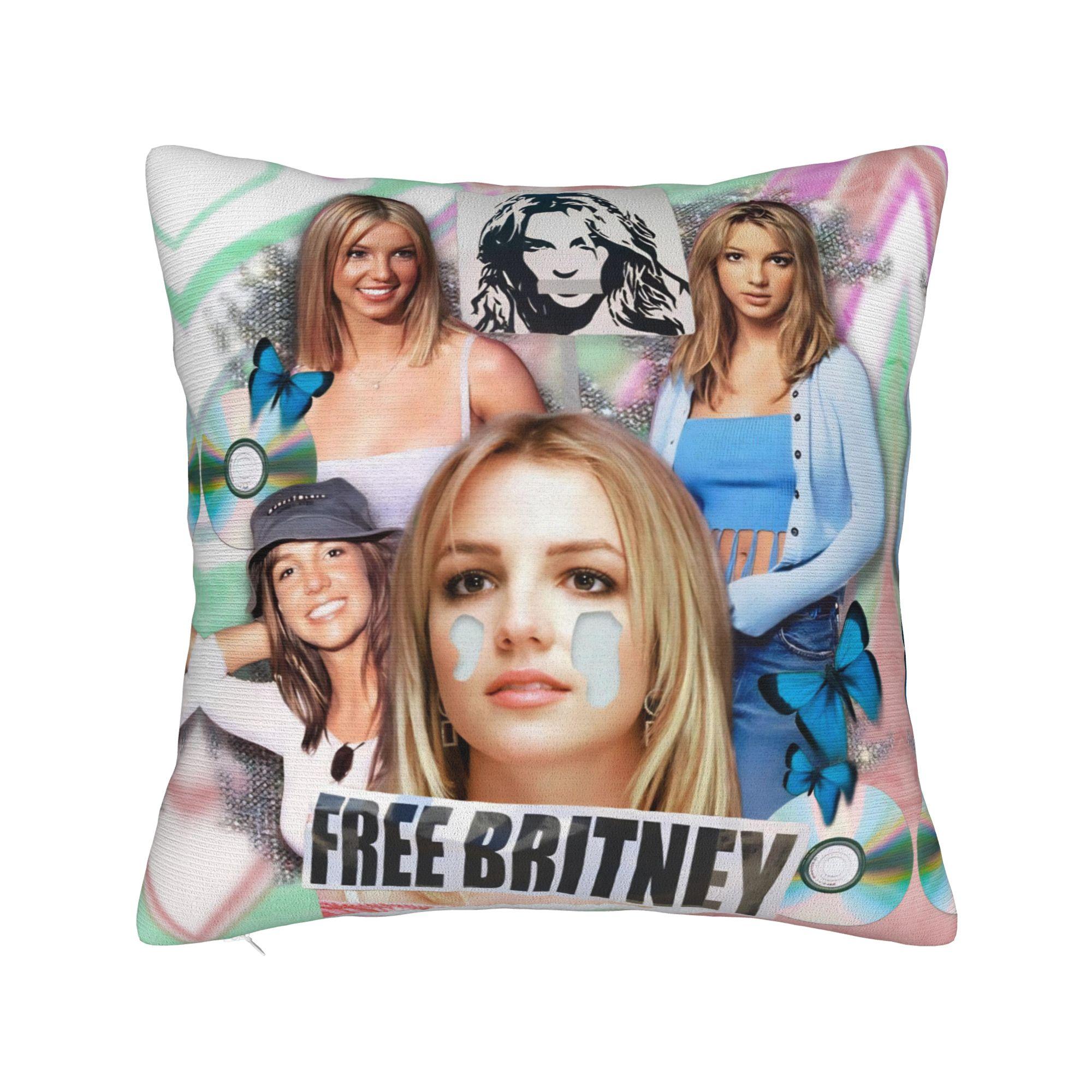 

Britneys Spears Pillowcases Funny Pillow Case For Living Room Bed Chair Comfy Pillow Cover 12x12Inch