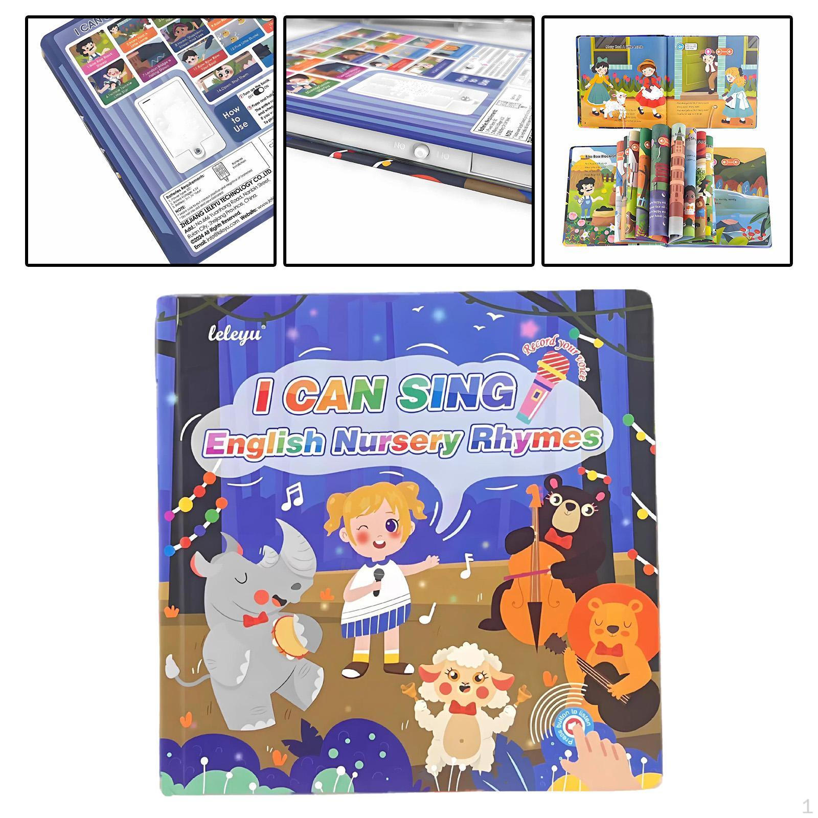 

Интерактивная звуковая книга Музыкальные книги Подарок Образовательная Английская песня Детские стишки для