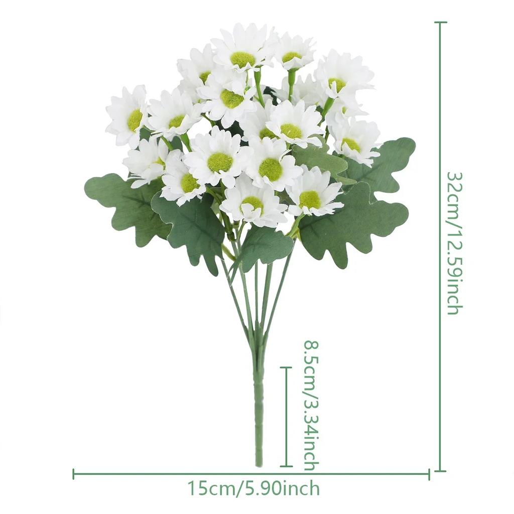 21 Heads Autumn Silk Daisy Bouquet Christmas Decorations Vase for Home Wedding Decorative Household Products Artificial Flowers