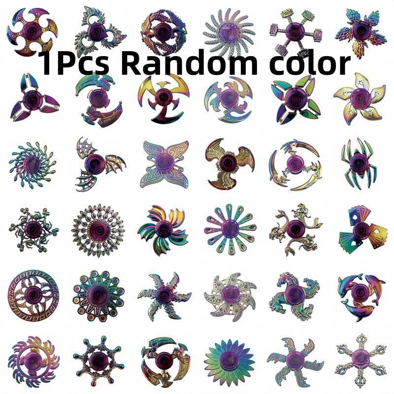 

Rainbow Високошвидкісний Металевий Fidget Spinner Кольоровий Пальцевий Ручний Спінер для Зняття Стресу та Тривоги Весела Іграшка для Дорослих