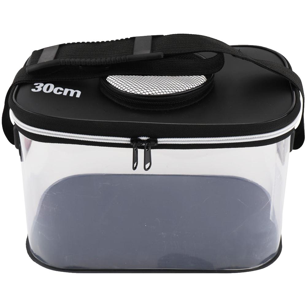 

Foldable Fish Box Portable Skylight Breathable Fish Bucket Transparent Storage Bucket for Fishermen Accessories чёрный