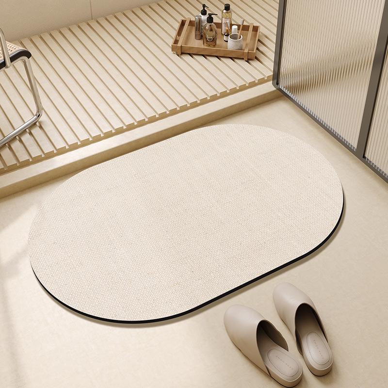 Wabi-Sabi Diatom Mud Bathroom Mats: Absorbent, Quick-Drying, Non-Slip, Dirt & Wear-Resistant.