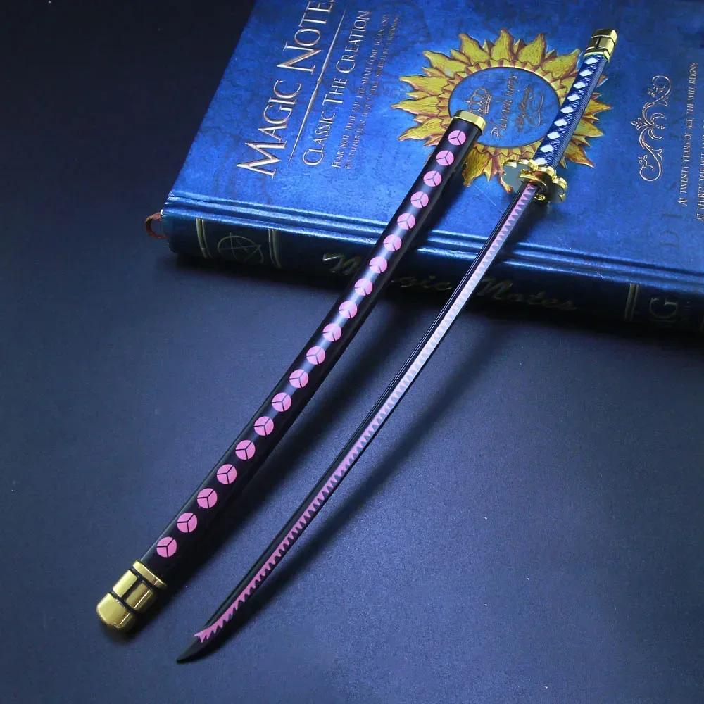 25cm Steel Roronoa Zoro Katana One Piece Metal Sword Iron Ninja Knife Real Size Japanese Katana Samurai Sabre Kid Toy Anime Gift