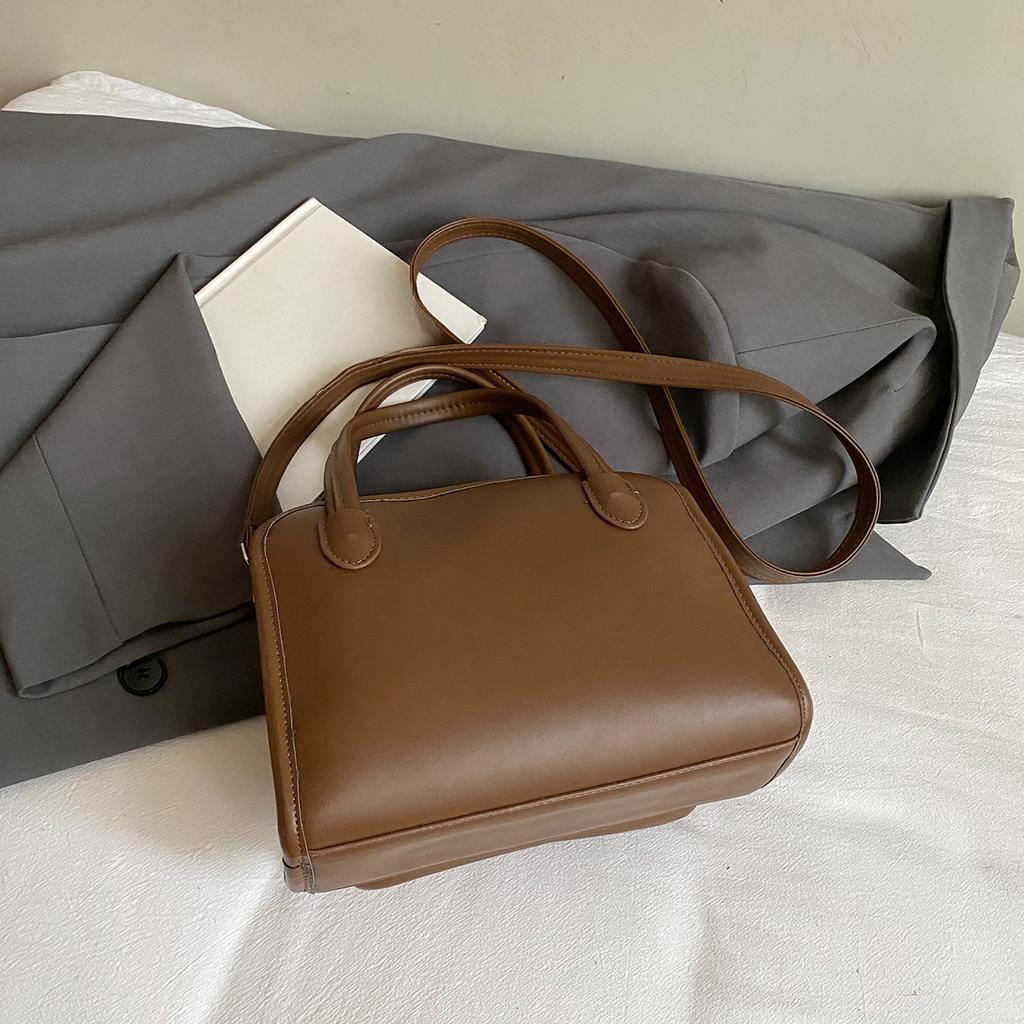 Women'S Mini Suede Shopper Shoulder Bag 2025 Winter Luxury Design Retro Handbags For Women Solid Color Shopping Tote Bags