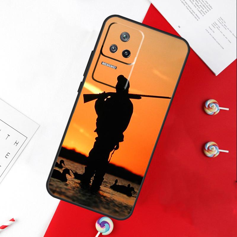 Hunter Man Fishing Dog Cover For Xiaomi 15 Ultra 13 14 11T 12T 13T 14T Pro POCO X7 Pro X3 X5 X6 M6 F5 F6 Pro Case