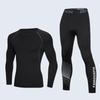 Ensemble Thermique de Compression Hivernal: Couche de base hautement élastique, à séchage rapide et chaude pour le sport et le fitness