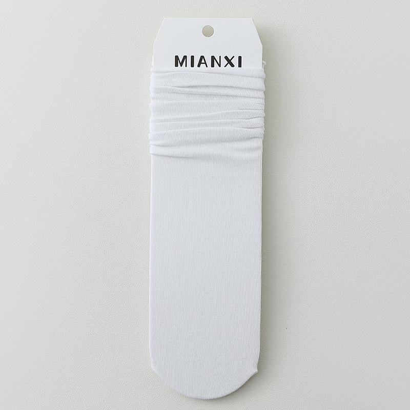 Female Summer Thin Cotton Month Son In The Tube Boneless Pile Socks