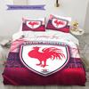 Sydney Roosters Champions Bedding Quilt Set Quilt Cover Pillowcase Home Decoration Birthday Gift (1 * Duvet Cover + 2 * Pillowcase, Without Core)
