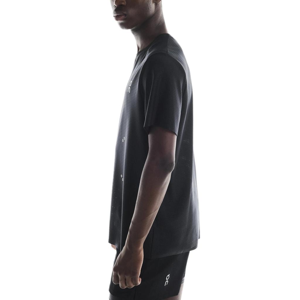 On Pace Mesh Breathable Versatile Crew Neck Pullover Short Sleeve T-Shirt Men Tops Black 1MF10030553