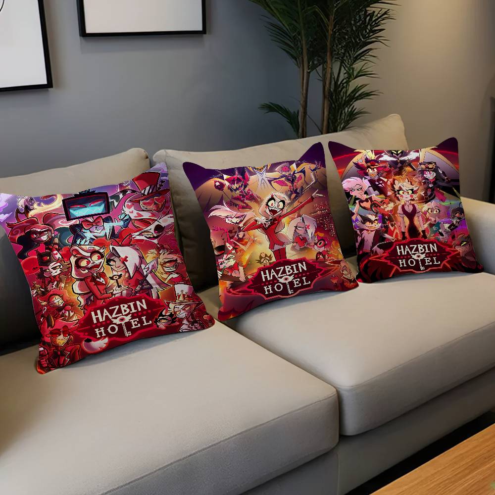 Hazbin H-Hotels Angel Dust Alastor Povlak na polštář Potah na polštář Pouzdro na polštář do auta na pohovku Auto Vánoční dárek 40x40cm 45x45cm