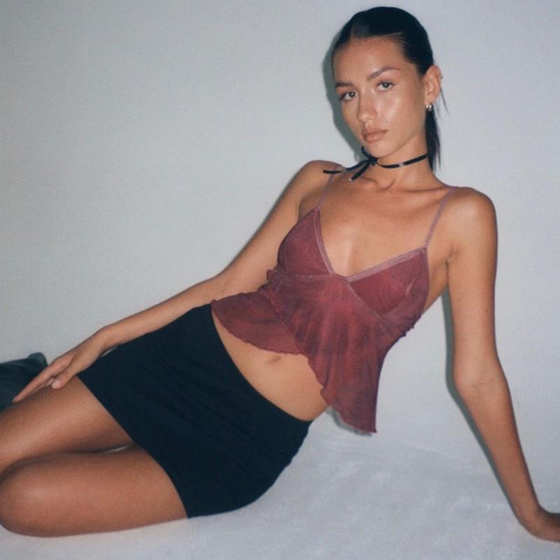 Léto Ženy Květinový potisk Tílka s výstřihem do V Móda Tričko bez rukávů Dámské Ležérní Vintage plážové outfity