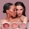 5 Colour Blush Powder Palette Eyes Cheeks Lips 3 in 1 Face Pearlescent Blush Cream Highlighter Contouring Powder Matte Eyeshadow Baked Powder