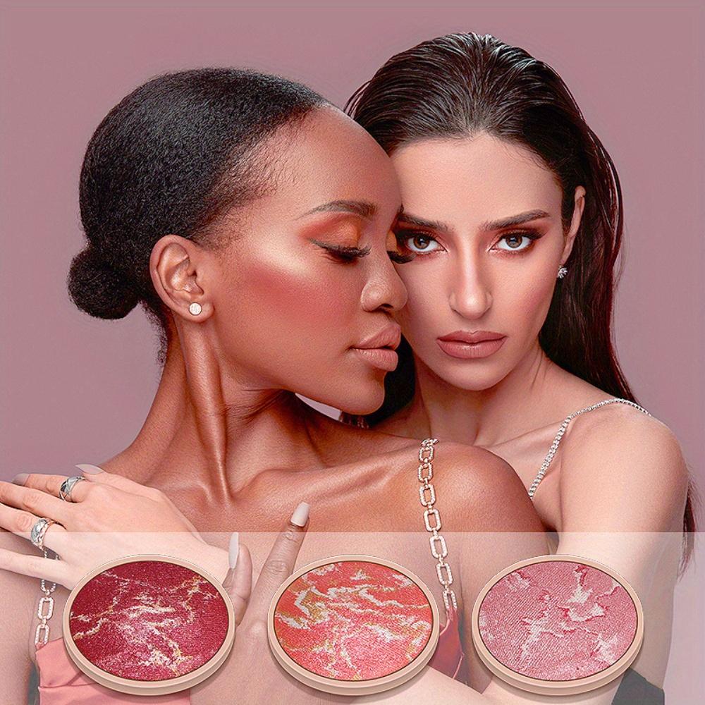 5 Colour Blush Powder Palette Eyes Cheeks Lips 3 in 1 Face Pearlescent Blush Cream Highlighter Contouring Powder Matte Eyeshadow Baked Powder