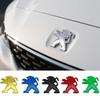 HRUC6 Emblema Adesivo de Metal 3D de Leão para Porta-malas Traseiro de Carro para Peugeot 106 107 206 301 306 307 308 407 508 2008 4008 5008 Emblema de Logo Traseiro de Auto