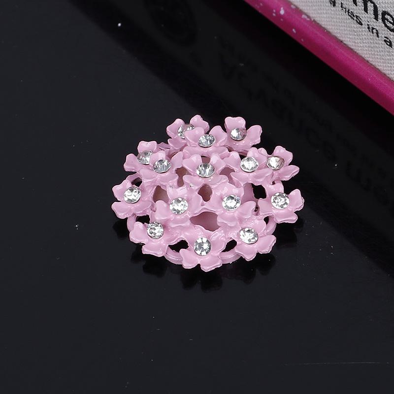 

Engood 60Pcs Resin Blossom Flower Rhinestone Buttons Vintage Sewing Trim Embellishments Craft Buckles for Bag Hair Hat Headband рожевий
