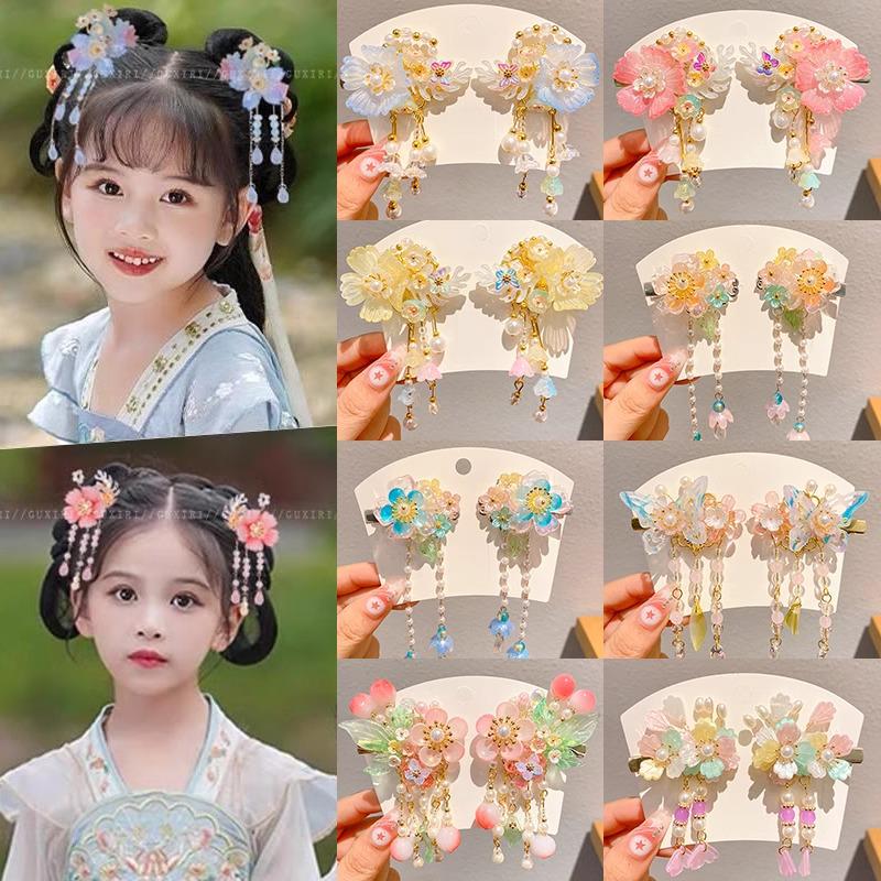 Ancient Style Hanfu Hair Accessories: Super Fairy Princess Tassel Hairpins for Girls & Women