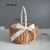 with Handles Imitation Rattan Handhold Basket Braid Storage Baskets  Living Room Decoration