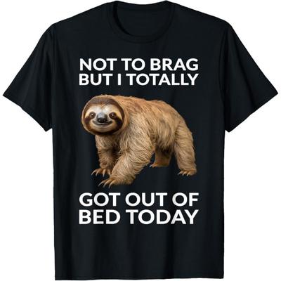 Nicht Schnell Nicht Furios Aus dem Bett Gekommen Süßes Faultier Lustige Memes T-Shirt