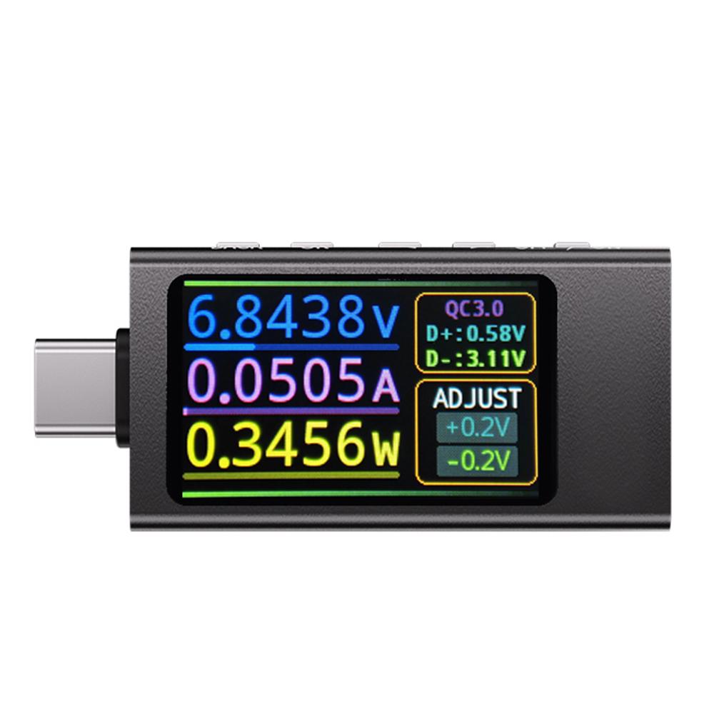 KWS-X1 Type-C Current and Voltage Monitor DC 4-30V 0-12A Power Meter Tester PD Battery Capacity Digital LCD Display Meter