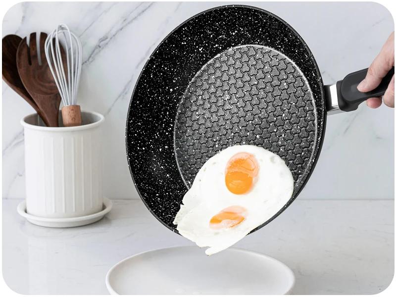 Frying Pan with Lid Nonstick Granite Frying Pan 10 Inch with Non-Toxic Coatings Nonstick Stone Skillet Nduction Compatible