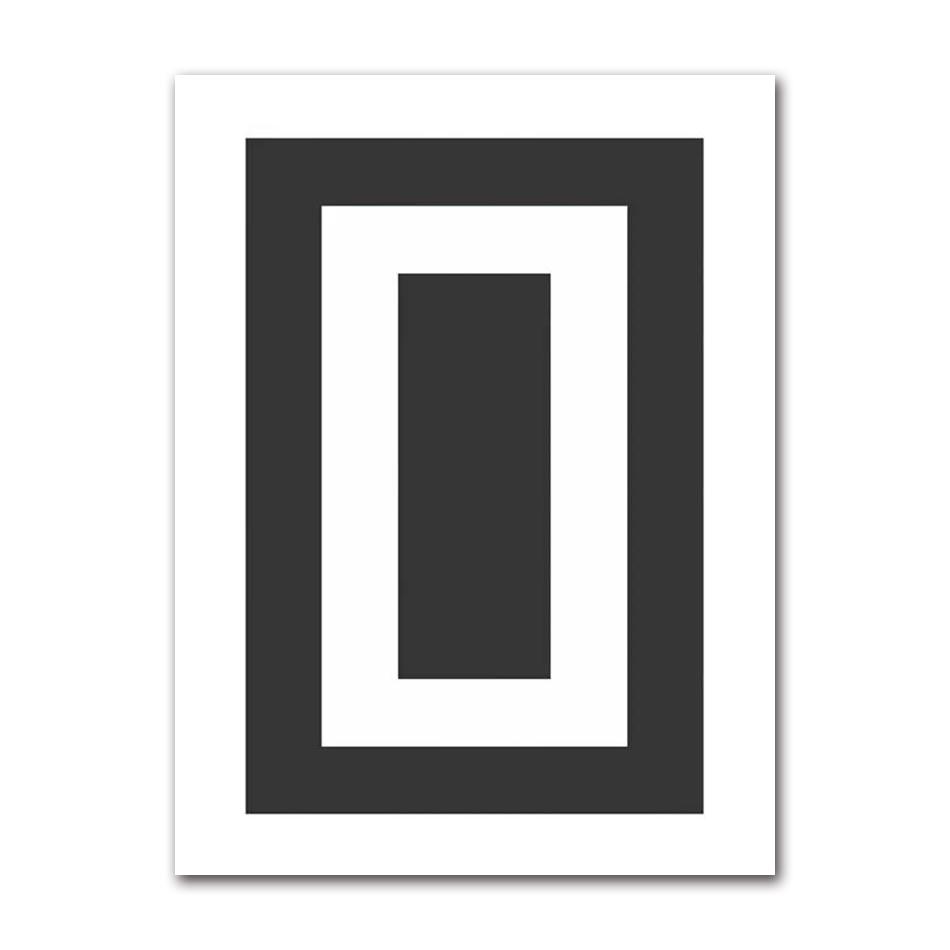 Scandinavian Minimalist Wall Art Black and White Abstract Woman Geometric Lines Poster Print Home Bedroom Living Room Decoration
