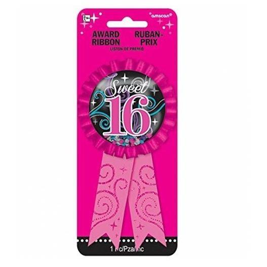 Amscan Sweet 16 Award Ribbon