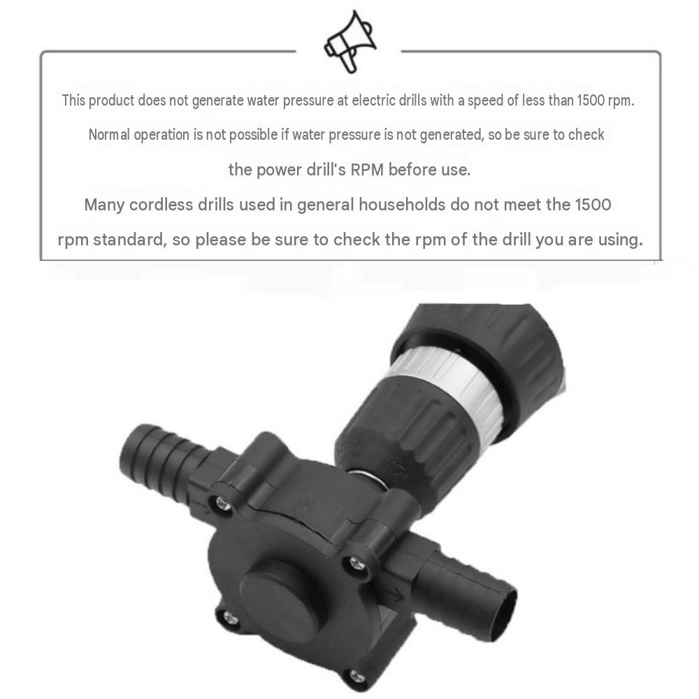Electric Drill-Powered Pump (1500 RPM+) Water/Oil