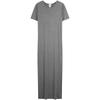 Casual Commuter Split Neck Round Collar Knit Long Dress Short Sleeve Dress Women Dresses 44B272G