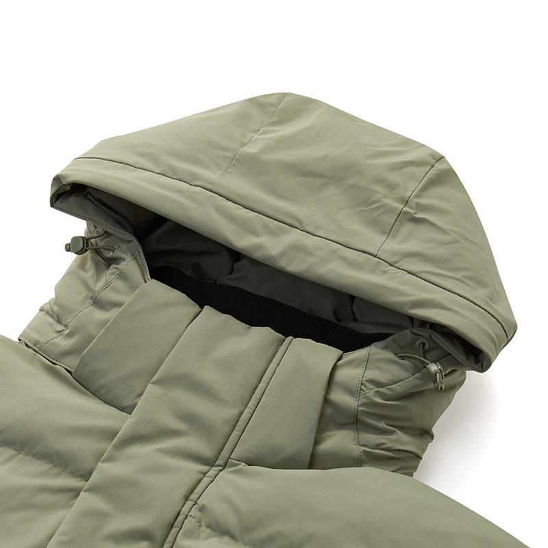 Fila Fusion Eer Versatile Warm Hooded Duck Down Jacket Men Outerwear Dark-Brown Khaki T11M445905FDK