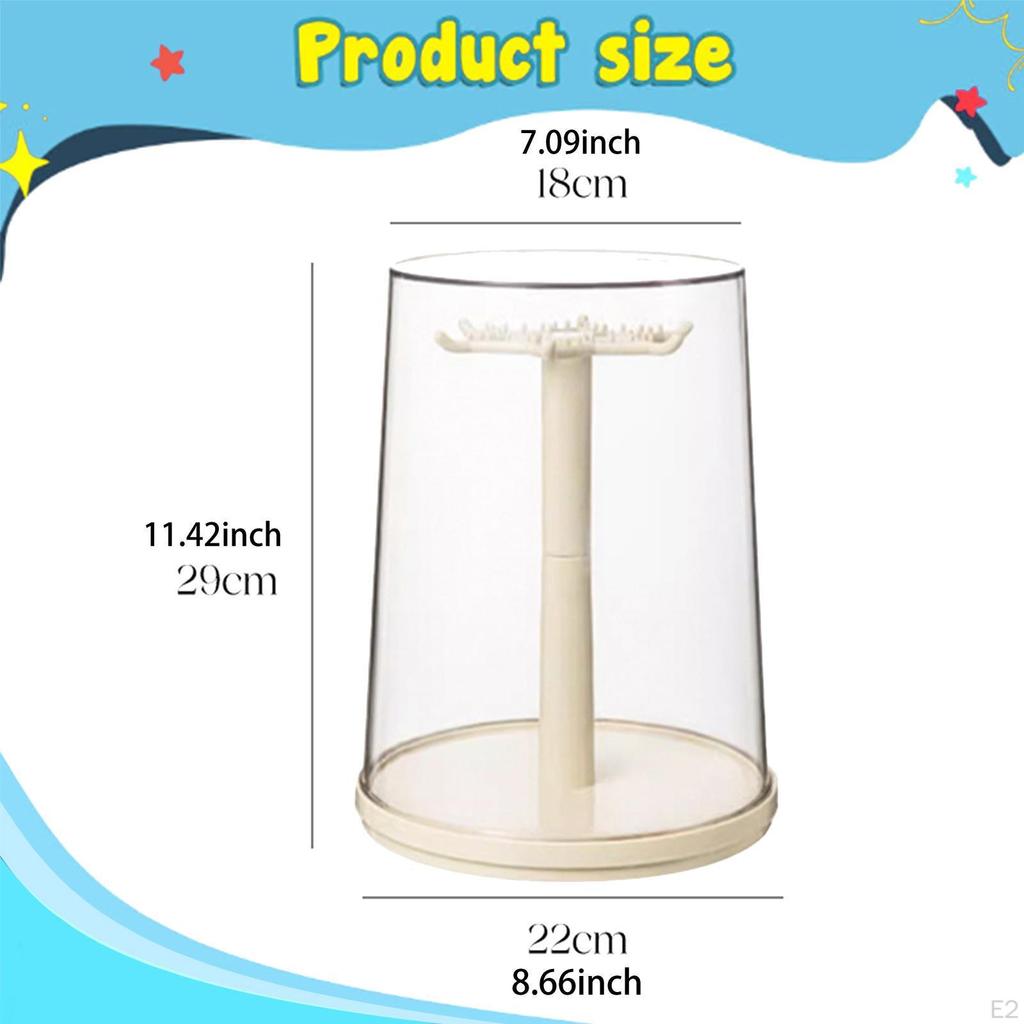 Vitrine für Figurenkleidung Puppen Aufbewahrungsbox Drehbarer Ständer Schaukasten Schlüsselanhänger