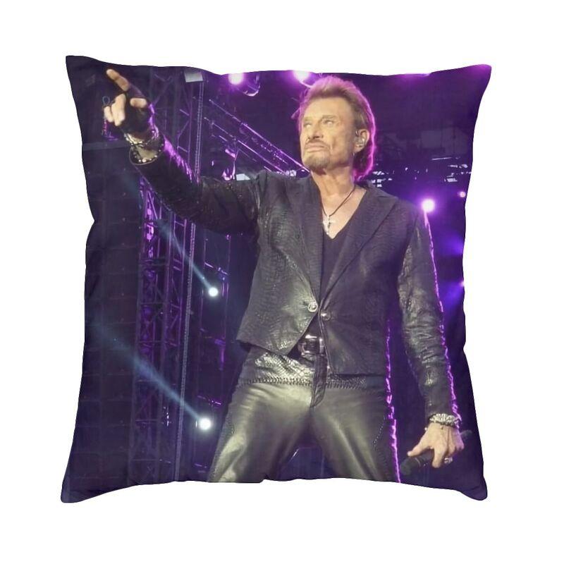 Motorcycle Johnny Hallyday Pillow Case Xcm Decorative French Rock Singer Modern Cushion Cover Soft Pillowcase