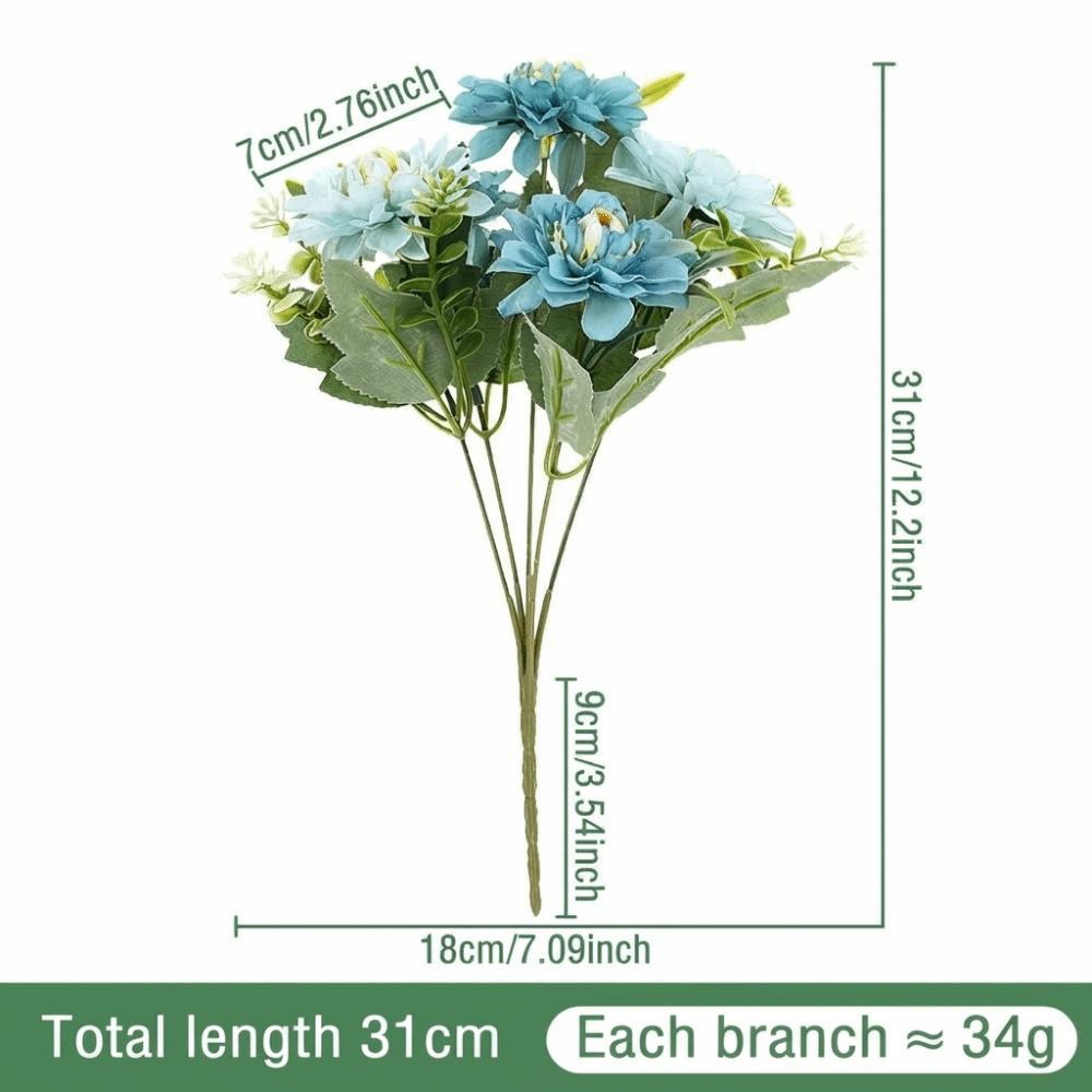 Lifelike 5 Flowers/Bundle Artificial Flowers Real Touch Floral Arrangements Silk Flowers with Stems Fake Peony Wedding