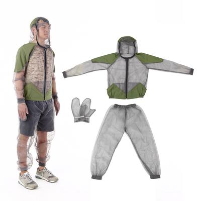 Utomhus myggmedelsdräkt Bug Jacka Mesh Huvdräkter Fiske Jakt Campingjacka Insekt