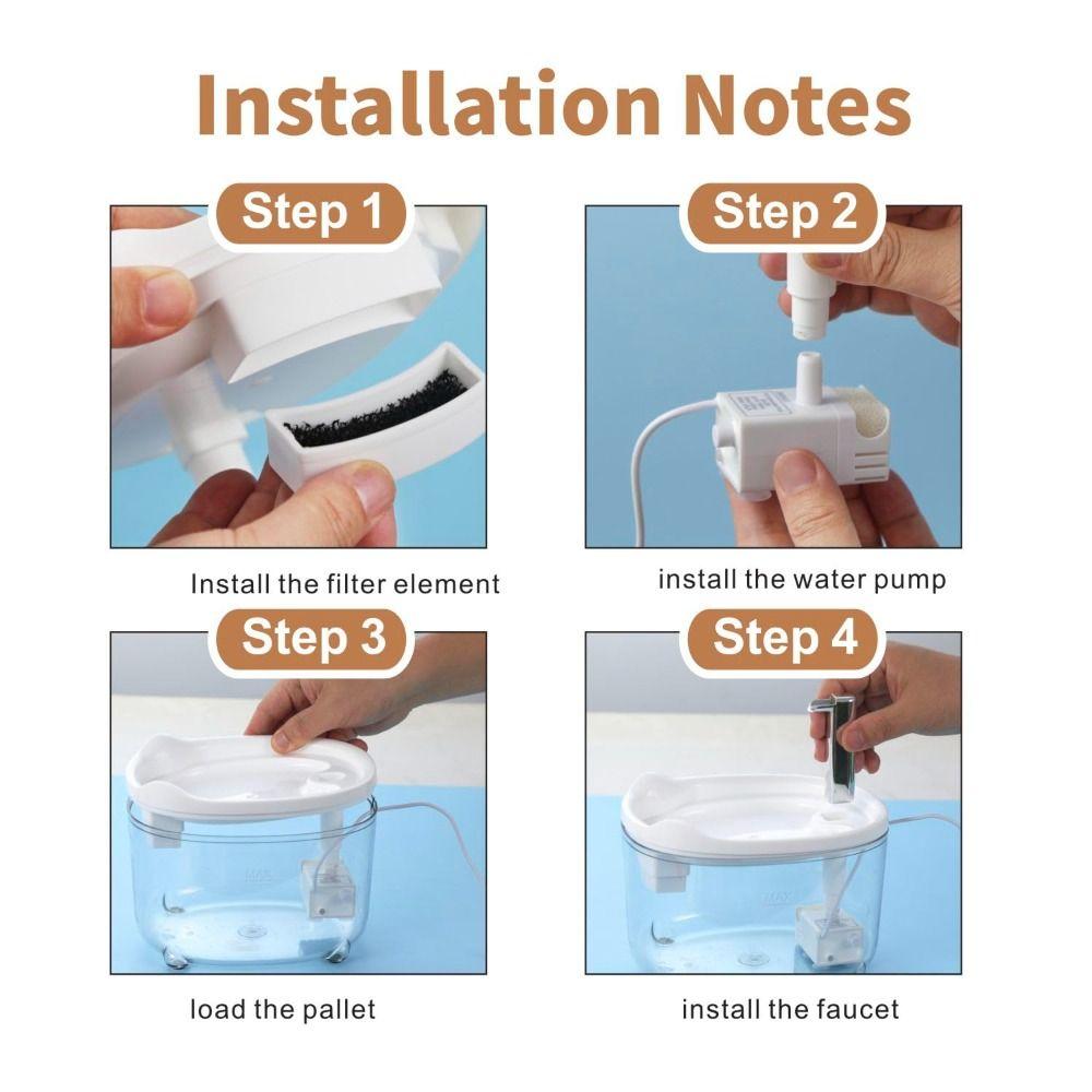 Auto Filter Cat Water Fountain with Silent Pump Dog Drinker Bowl Pet Water Dispenser  Pet