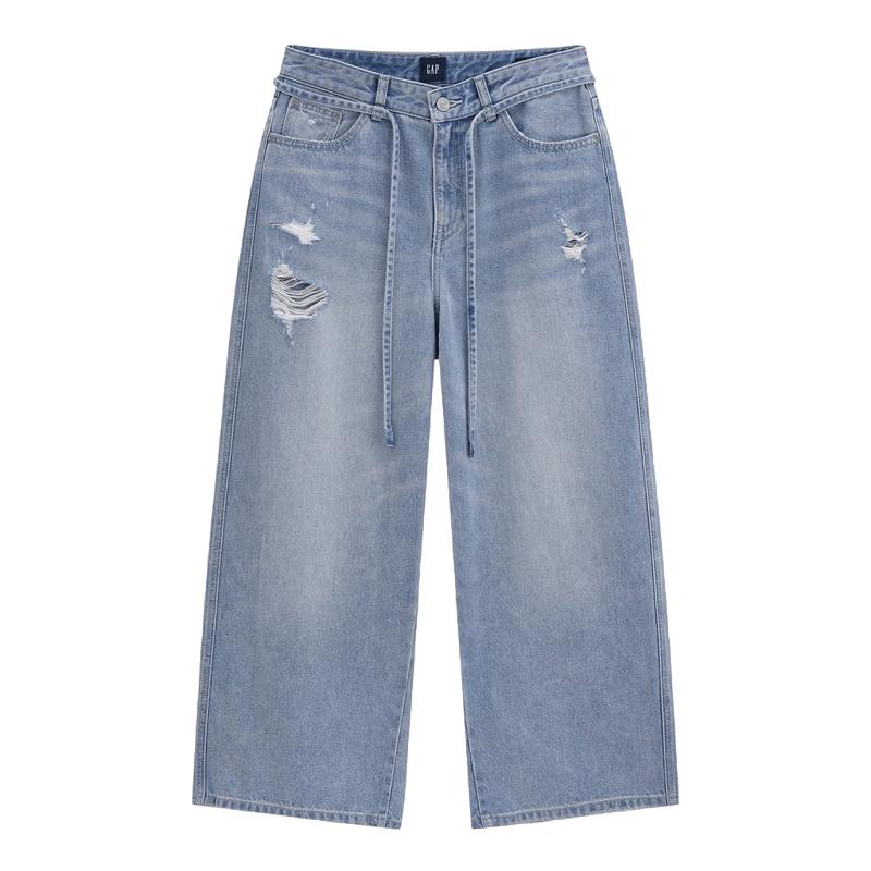 GAP Women's 2026 Spring Wide-Leg Cropped Jeans
