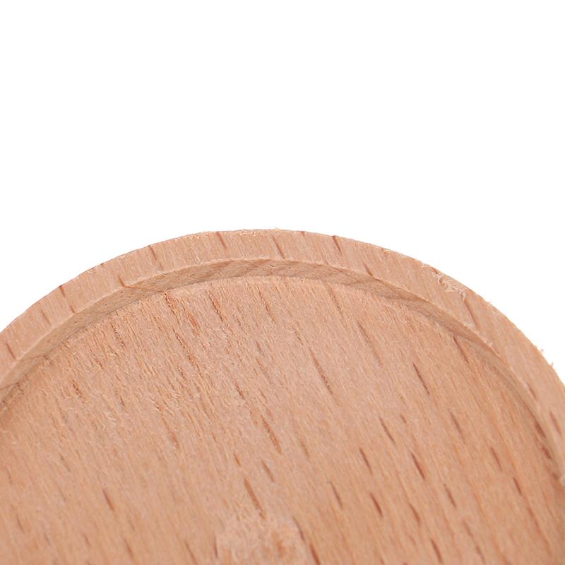 1Pcs 1:12 Dollhouse Wooden Miniature Round Tray Model Furniture Diy Accessories