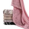 Fashion Embroider Lace Floral Bubble Chiffon Hijab Ramadan Solid Shawl Women Sunscreen Headscarf Outdoor Windproof Head Wrap