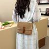 Vintage small square bag messenger bag high-end straw woven bag versatile woven bag fashion summer beach bag women