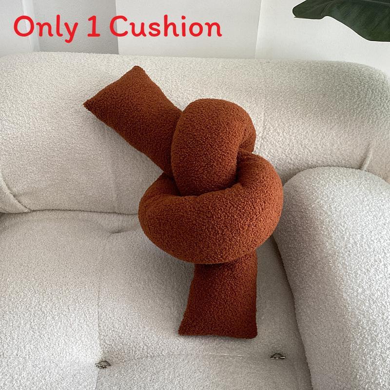 Cuscino Moderno Scandinavo in Lana di Pecora con Imbottitura in Cotone PP per Decorazione Divano Soggiorno