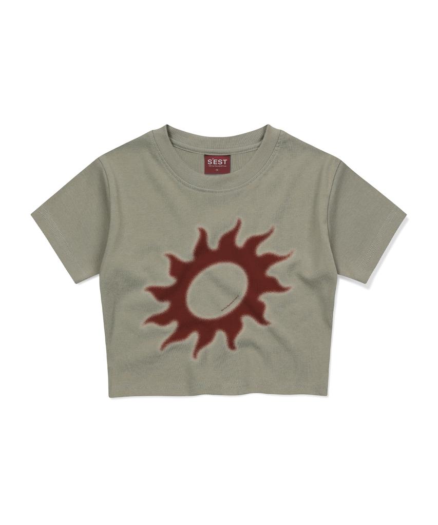 S'EST Solaris Crop T-Shirts Khaki