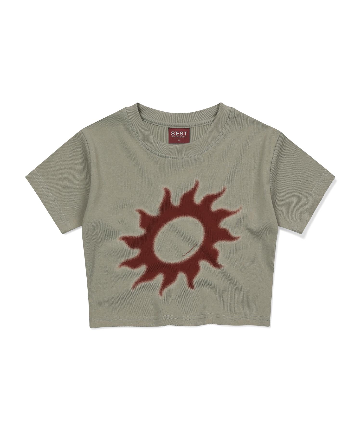 Siest Solaris Crop T-Shirts Khaki Free
