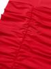 Womens Bodycon Mini Skirt Ruched Elastic Bands Semi Sheer Hip Wrap Lingerie Skirt