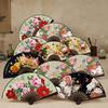 Handmade Hand Fans Silk Cloth Dance Fan Multipurpose Decorative Fan Home Decoration