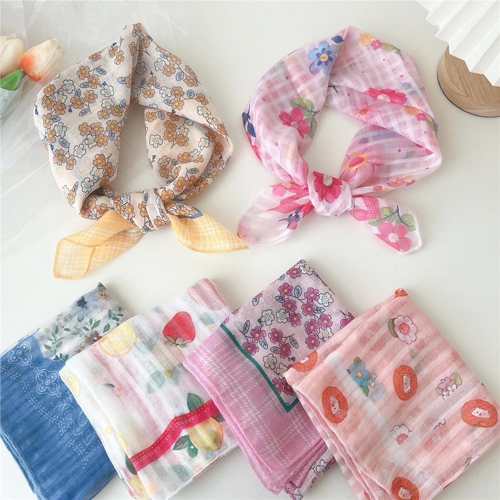 Versatile Cotton Linen Silk Scarf - Women's Fashionable Neck & Headscarf for Spring & Autumn