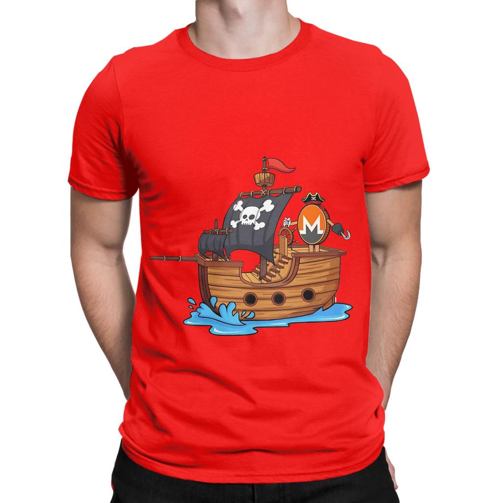 XMR Monero Pirate Ship Graphic 100 Cotton TShirt Monero XMR Tees Tops For Unisex
