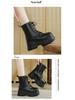 Anime Cosplay Dames Mid-Calf Martin Laarzen - 15cm Hoogte-Verhogend, Dikke Zool, Korte Stijl, Grote Maten Beschikbaar.