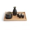 Mr. Nanshan Ceramic Warm Sake Set with 4 Cups and Bamboo Tray