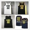 Caitlin Clark Iowa Hawkeyes 22 Vyšívaný basketbalový dres Unisex Bavlněná sportovní uniforma